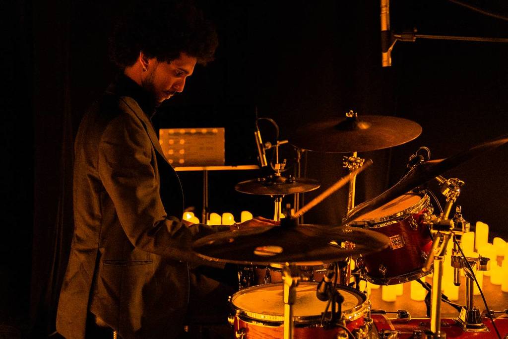 A drummer at a Candlelight concert
