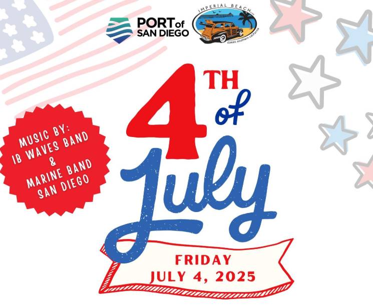 flyer for 4th of July party at the San Diego Port