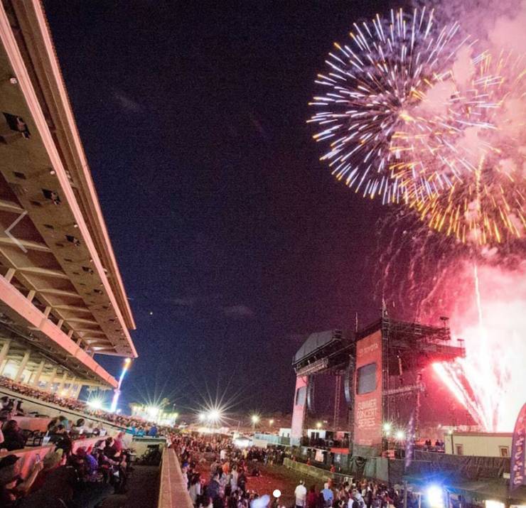 4th of July fireworks at a county fair