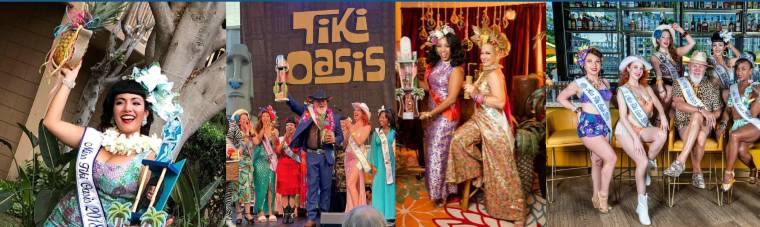 people celebrating at a Tiki festival