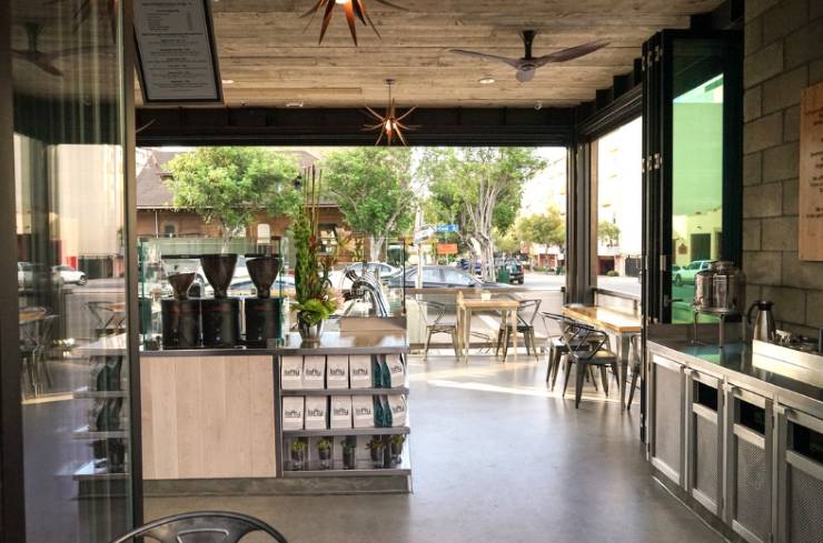 coffee shop terrace in San Diego