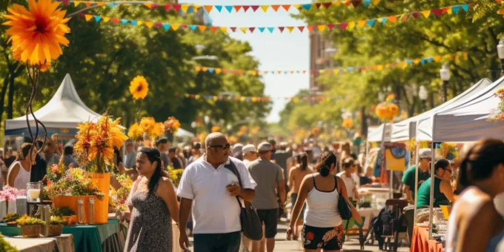a local festival by the water