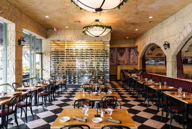 inside of an Italian restaurant in San Diego