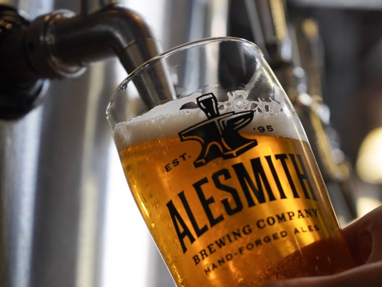 a draft beer being poured