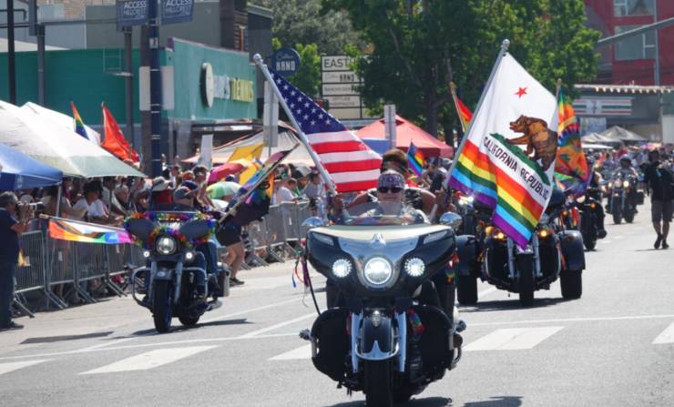 motorcycles on Pride Parade