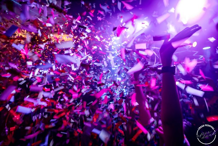 confetti at CRSSD
