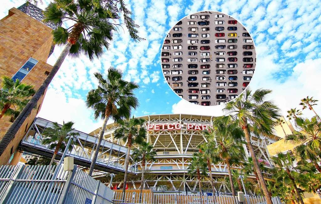 Petco Park seen from below