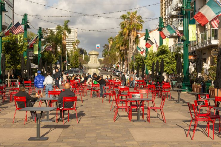 The Piazza della Famiglia in Little Italy San Diego