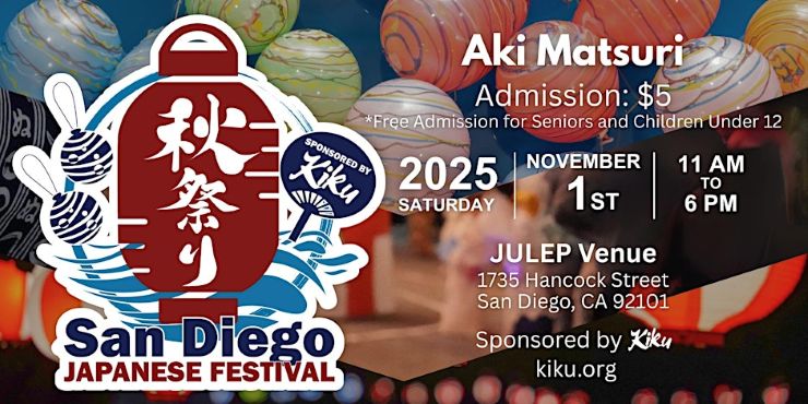 flyer with info for a Japanese festival in San Diego
