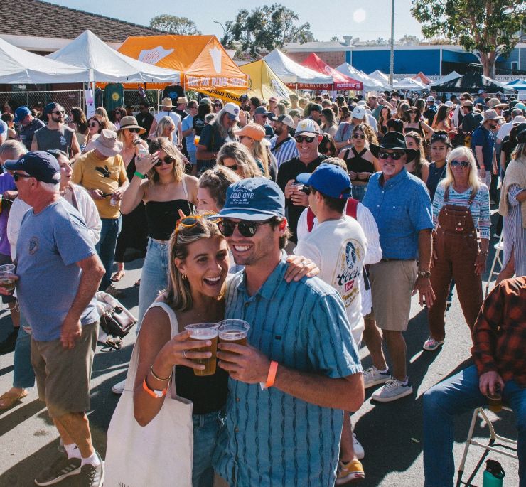 people having fun at a street fair