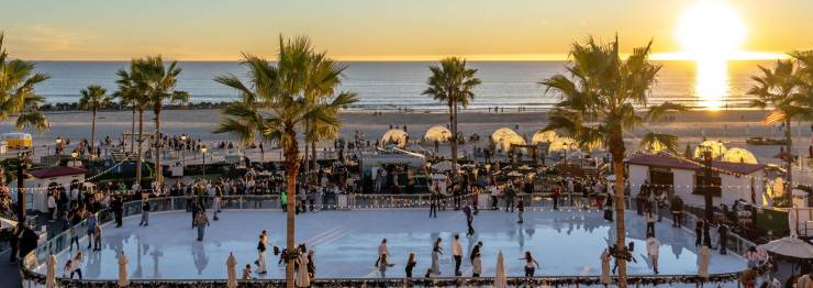 ice-skating by the sea at Hotel del Coronado
