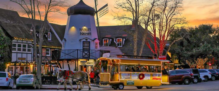 Solvang at Christmas time