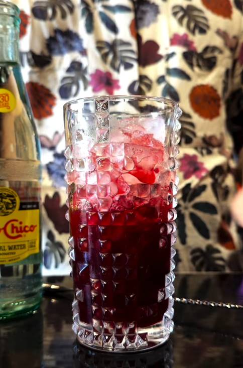 mocktail with coke and topo chico