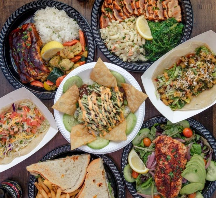 various fish plates at Fish Shop San Diego