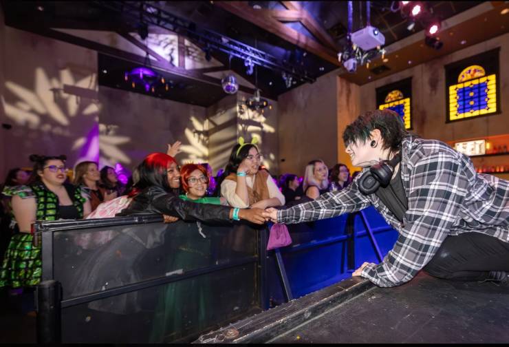 people at a Broadway themed party