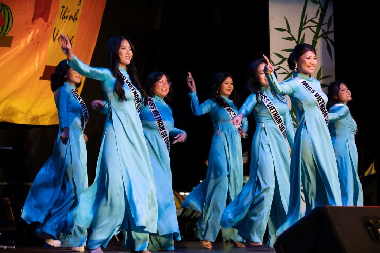 Vietnamese beauty contest at Lunar New Year festival
