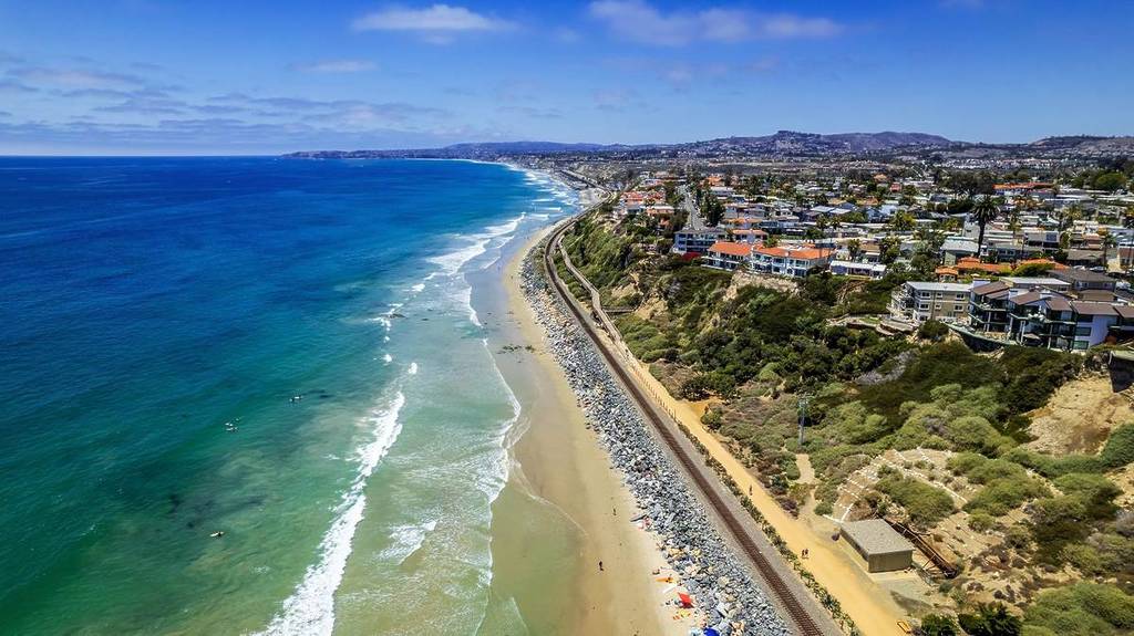 San Clemente coastal town seen from above