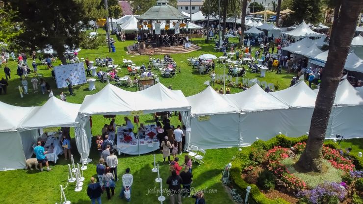 La Exposición Floral de Coronado vista desde arriba