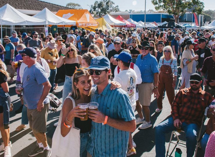 people at a spring festival in Encinitas