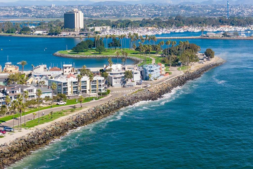 San Diego seen from above on a sunny day