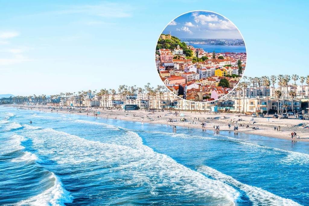la costa de San Diego y la costa de Lisboa