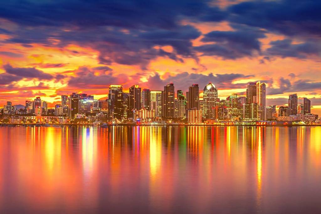 San Diego sunset water views