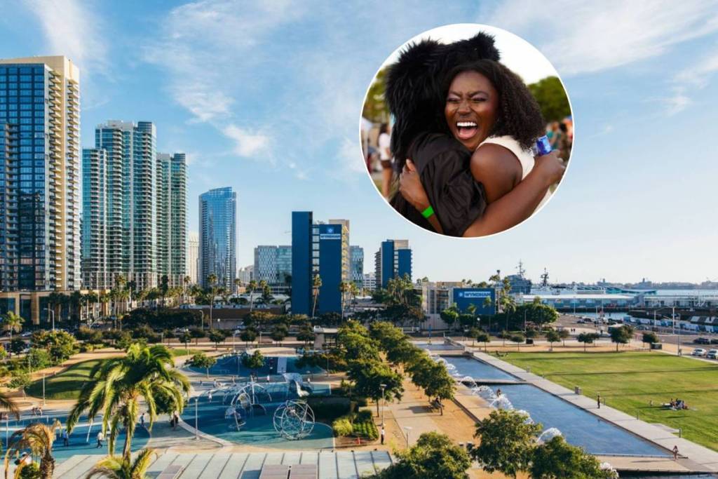 El Waterfront Park y unas chicas disfrutando de la celebración del Juneteenth