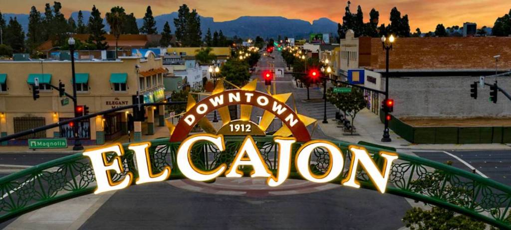 El Cajon downtown street sign
