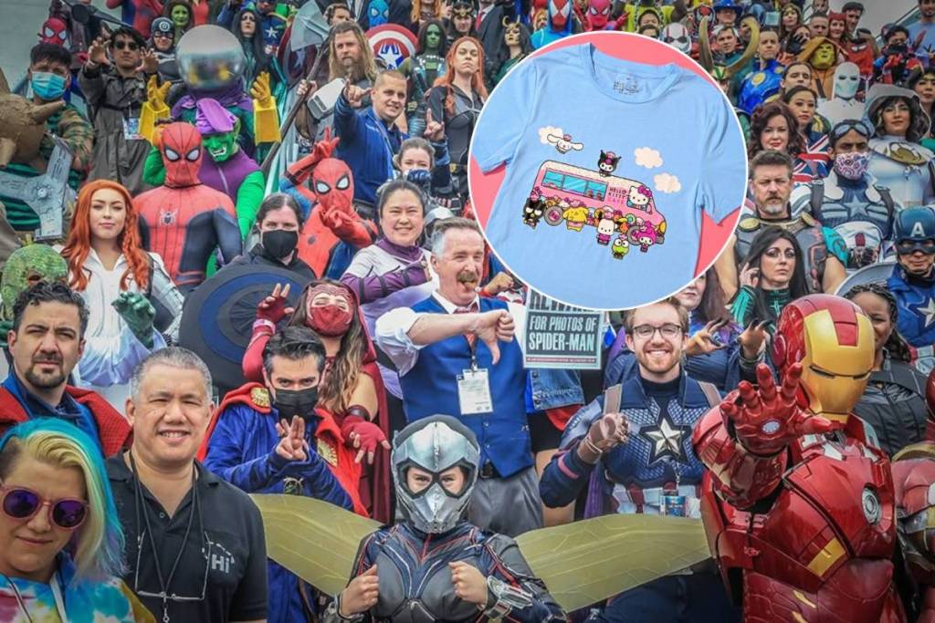 Comic-Con crowd and merch