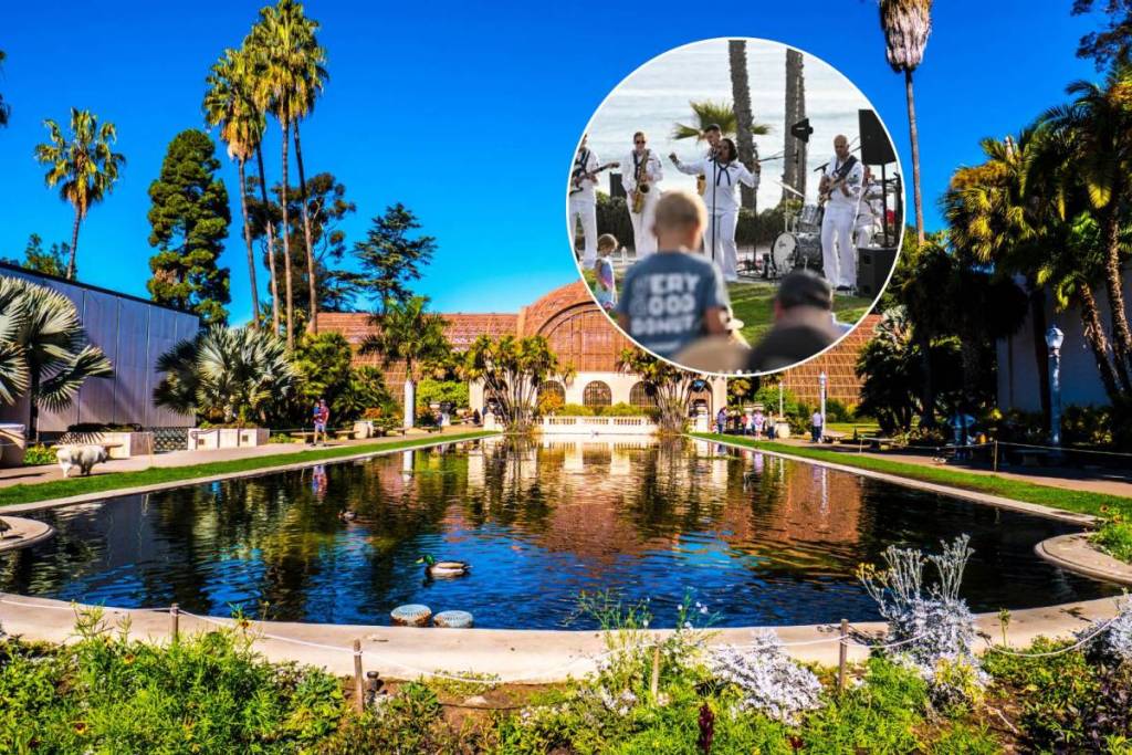 band playing Balboa Park San Diego
