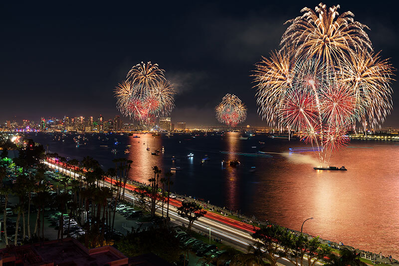 4th of July fireworks in San Diego
