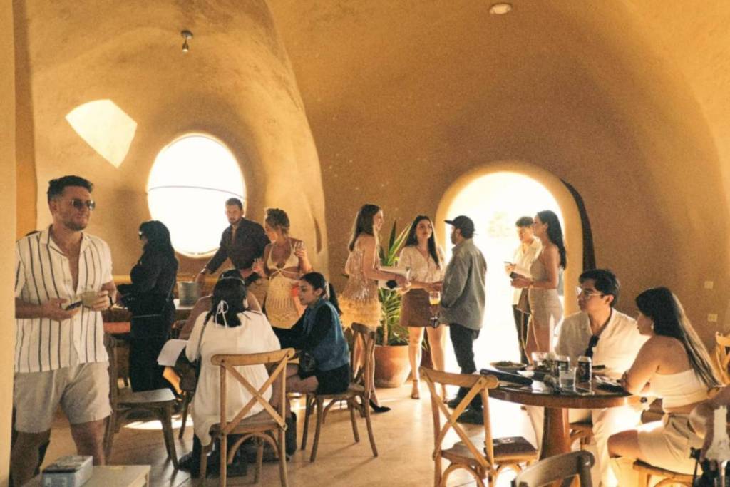 a sci fi looking wine bar