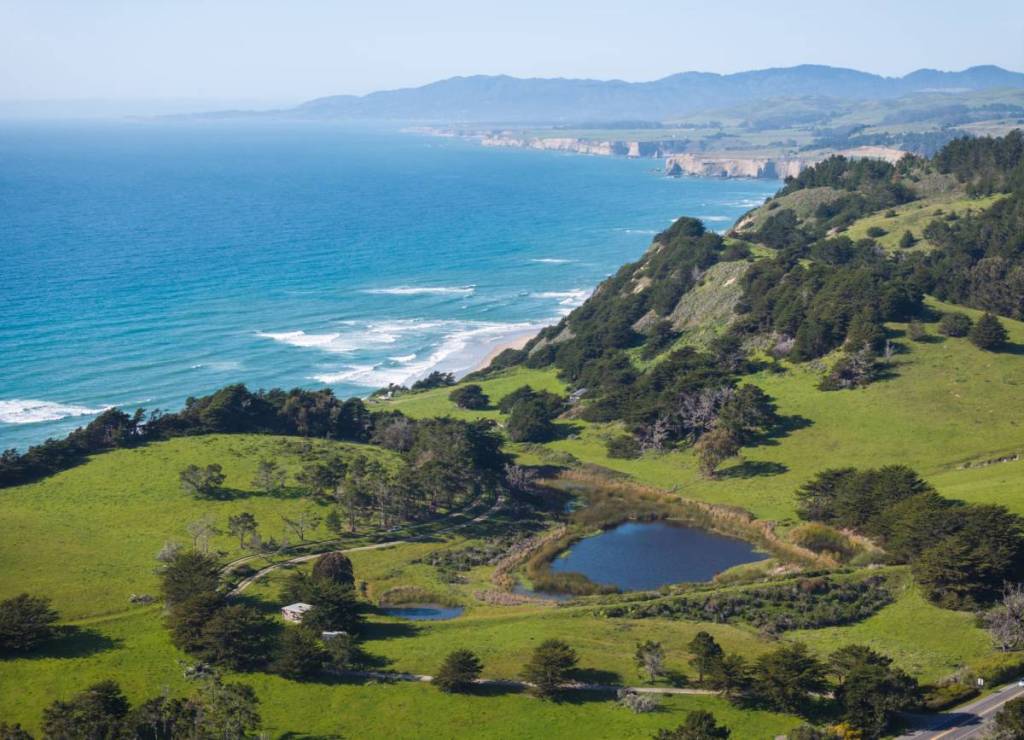 cliffs and beach in Northern California