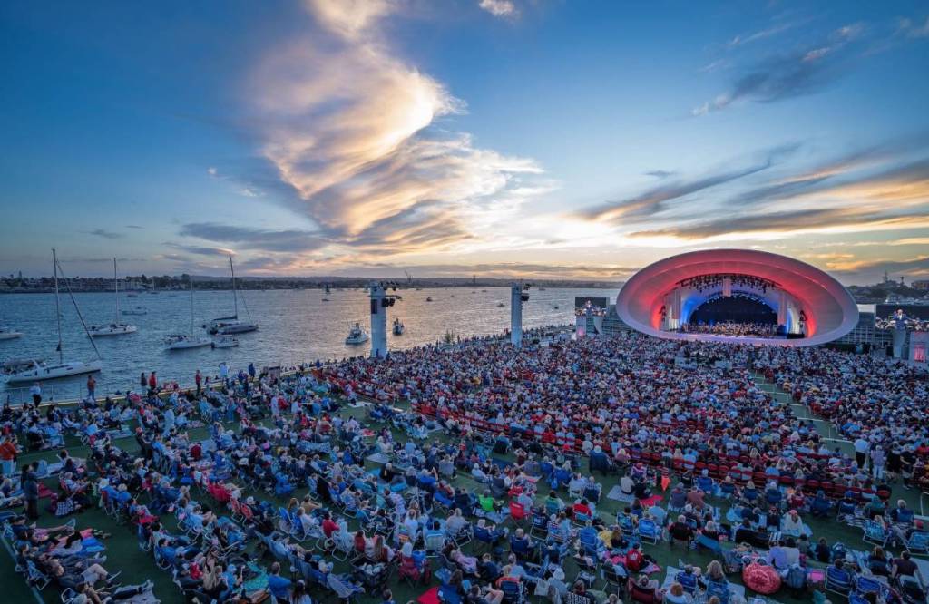 the Rady Shell in San Diego seen from above