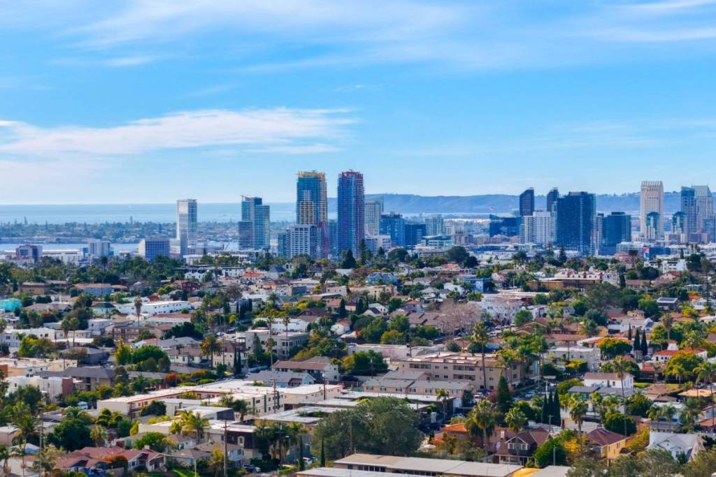 aerial view of San Diego