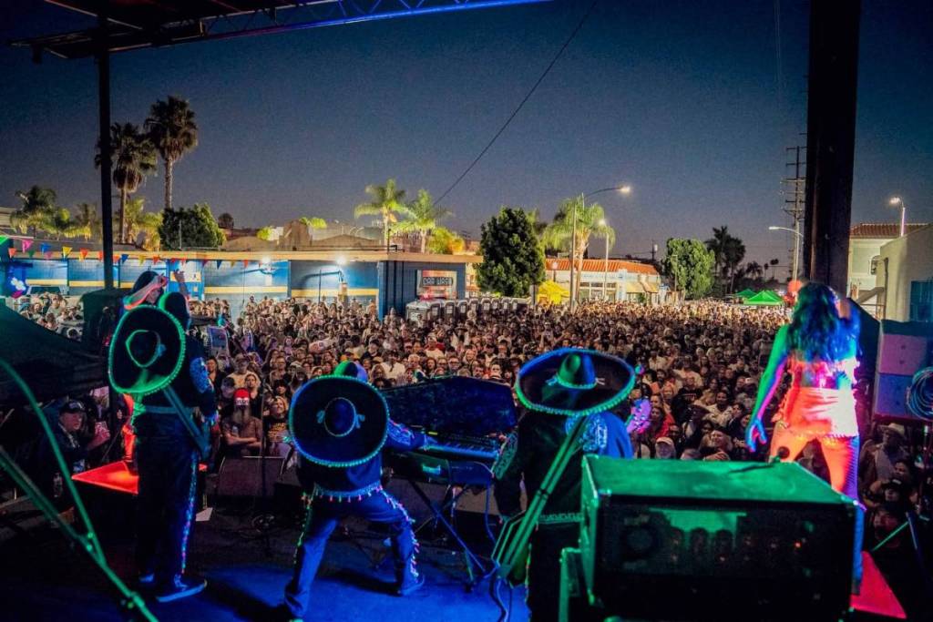 concert crowd at Adams Avenue Street Fair in San Diego