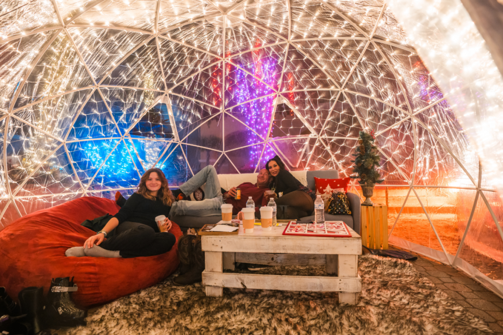 Coastal Christmas Del Mar private igloo