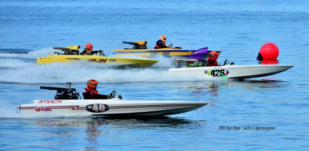 speed boats at a fair in San Diego