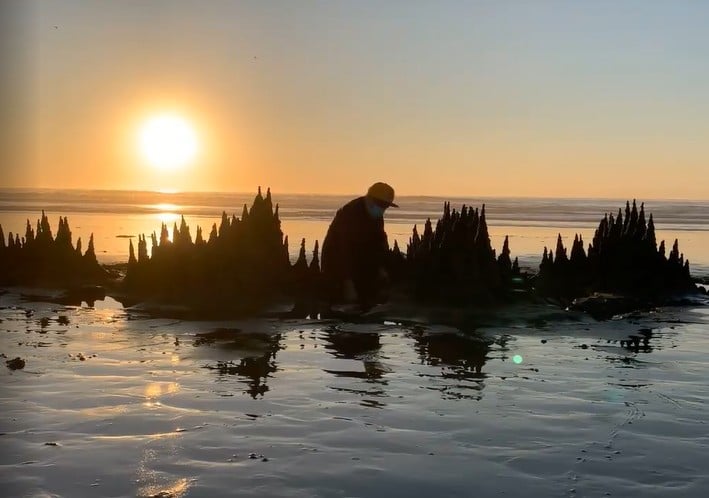 WATCH: This SF Artist Creates Towering Drip Sandcastles, And The Videos Are So Satisfying