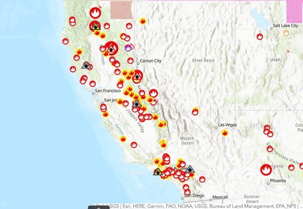 This Interactive Map Will Keep You Up-To-Date During California’s Wildfire Season