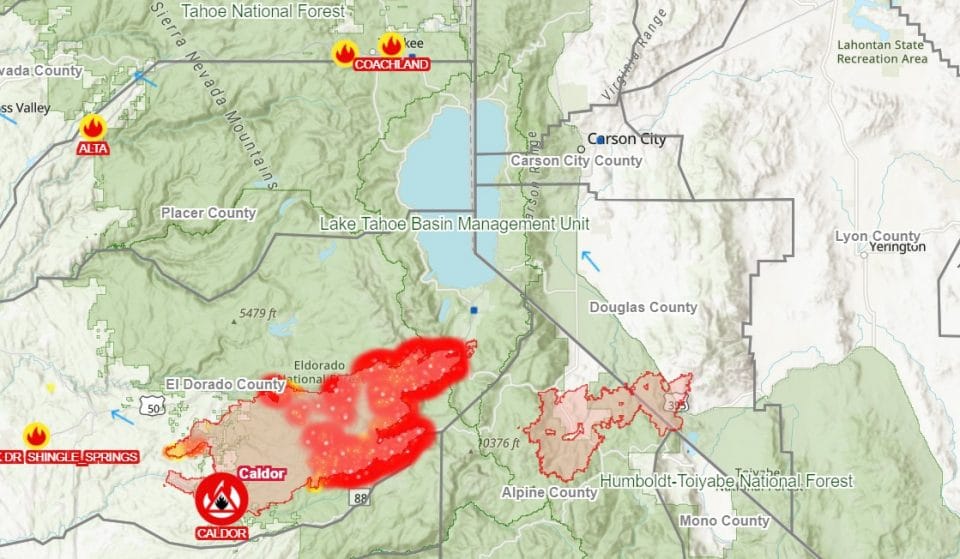 This Interactive Map Shows How Close The Caldor Fire Is Burning To Lake Tahoe