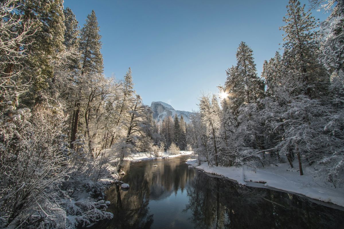 Snow in Yosemite valley