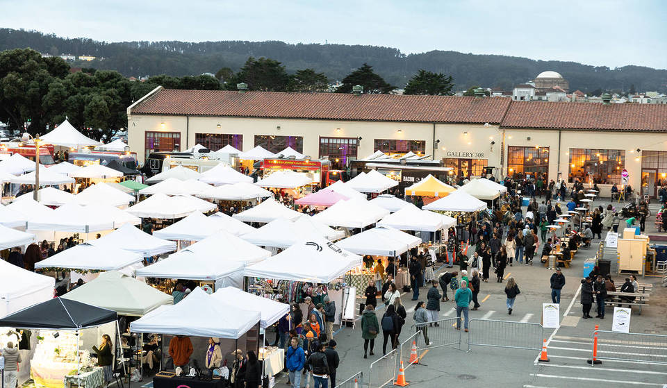 Fort Mason Is Hosting A Holiday Night Market With 50+ Craft Vendors, 24 Food Trucks, And Live Music This Weekend