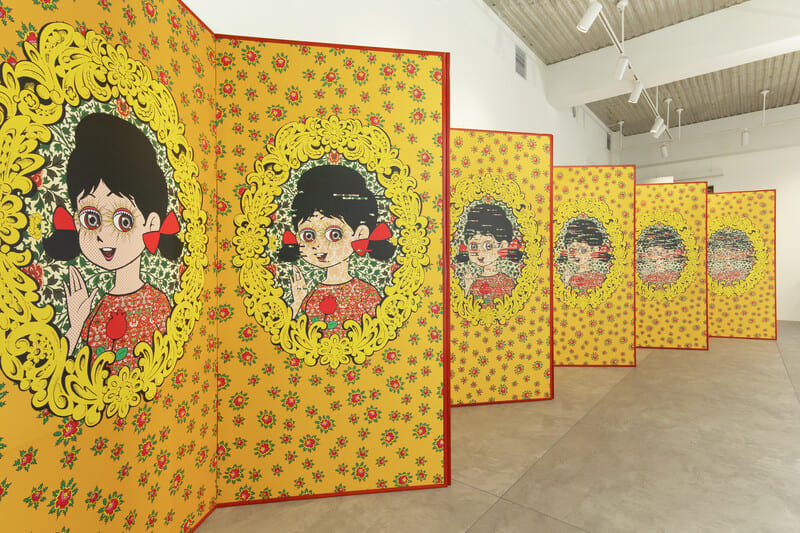 Tanaami Keiichi artwork at 'Art of Manga' exhibition
