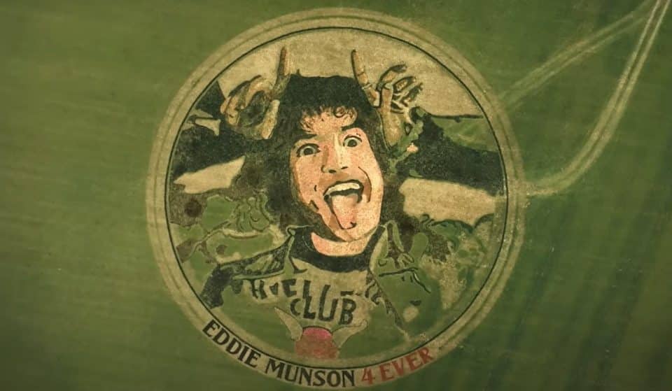 Someone Made A Giant Portrait Of Eddie Munson In An Indiana Corn Field
