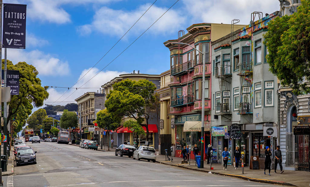 Haight Street in San Francisco.