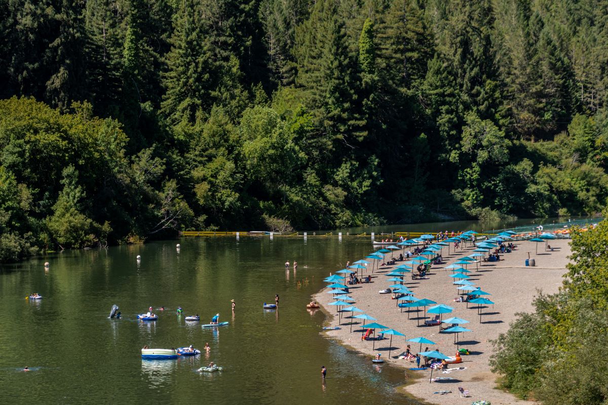 1.5 hours from SF, this retro Russian River swimming hole is only open for 6 more days this year — right as the Bay Area heat wave hits