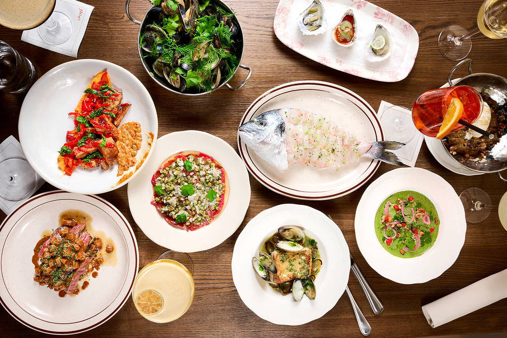 food on a table