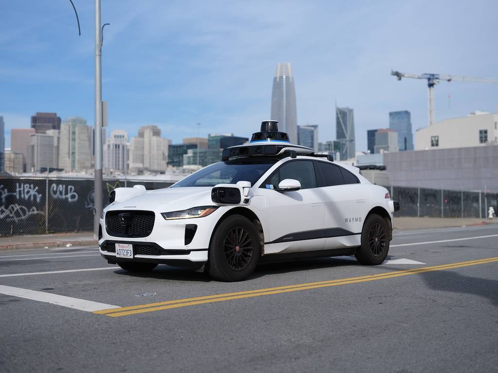 A Waymo (self-driving car) on the road in San Francisco