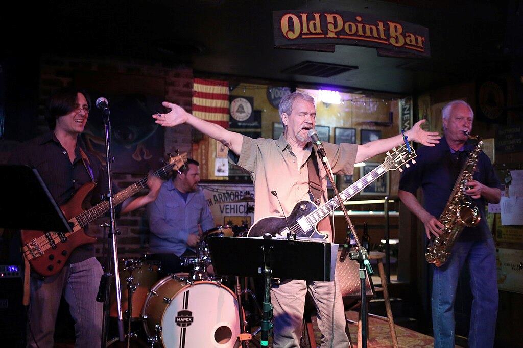 men play open mic night